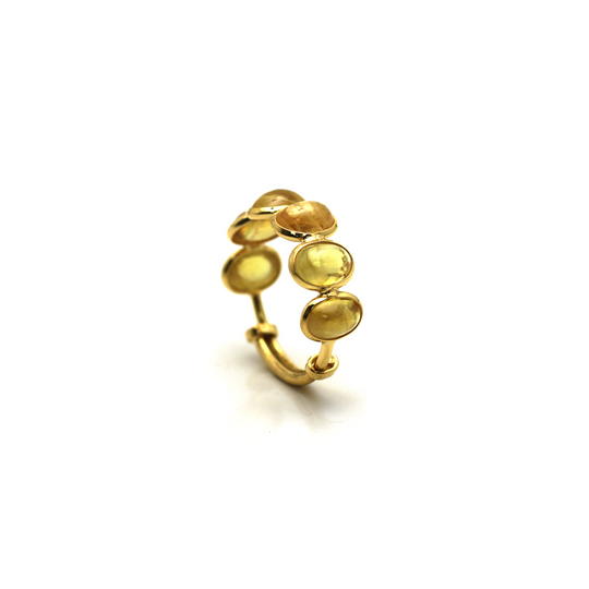 Yellow Sapphire Stackable Ring Bands In 18k Yellow Gold