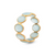 Tresor Collection - Gemstone Stackable Cabochon Oval Ring in 18K Yellow Gold Aquamarine