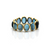 Tresor Collection - Gemstone Stackable Cabochon Oval Ring in 18K Yellow Gold Sky Blue Topaz