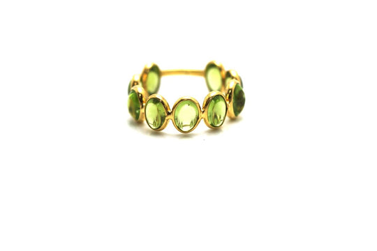 Peridot Stackable Ring Band in 18K Yellow Gold