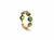 Green Tourmaline Ring Band in 18k Yellow Gold