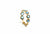 London Blue Topaz Gemstone Ring Band in 18k Yellow Gold