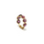 Gemstone Ring Band in 18k Yellow Gold