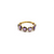 Garnet Round Stackable Ring Band with Adjustable Shank in 18k Yellow Gold