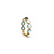 Garnet Round Stackable Ring Band with Adjustable Shank in 18k Yellow Gold