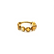 Garnet Round Stackable Ring Band with Adjustable Shank in 18k Yellow Gold