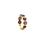 Garnet Round Stackable Ring Band with Adjustable Shank in 18k Yellow Gold