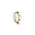 Garnet Round Stackable Ring Band with Adjustable Shank in 18k Yellow Gold