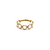 Garnet Round Stackable Ring Band with Adjustable Shank in 18k Yellow Gold