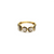 Garnet Round Stackable Ring Band with Adjustable Shank in 18k Yellow Gold