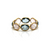 Tresor Collection - Gemstone Stackable Ring Band in 18K Yellow Gold Quartz and Blue Topaz