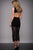 Black V-neck Lace Tea Length Dress M550