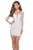La Femme - 28233 Plunging V-Neck Lace Sheath Dress In White