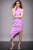 Pleated Asymmetrical Scuba Sheath Cocktail Dress M606
