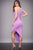 Pleated Asymmetrical Scuba Sheath Cocktail Dress M606