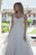 Rachel Allan Bridal - Foliage Embroidered Tiered Bridal Gown M612 in White and Neutral