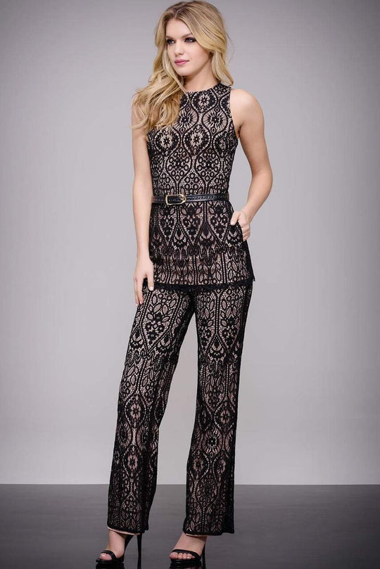 M621 Sleeveless Lace Pantsuit