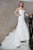 Rachel Allan Bridal - Floral Lace Appliqued Trumpet Gown M631 in White and Neutral