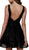 Nox Anabel - M634 Plunging V-Neck Glitter Lattice A-Line Dress