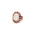 Ruby & Rainbow Moonstone Ring In 18K Yellow Gold