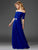 Clarisse - M6404 Quarter Sleeve Off-Shoulder Gown in Blue