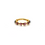 Blue Sapphire Round Stackable Ring Bands With Adjustable Shank In 18k Yellow Gold