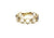 Rainbow Moonstone Round Stackable Ring Bands With Adjustable Shank In 18k Yellow Gold
