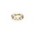 Blue Sapphire Round Stackable Ring Bands With Adjustable Shank In 18k Yellow Gold