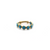 Blue Sapphire Round Stackable Ring Bands With Adjustable Shank In 18k Yellow Gold