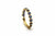 Blue Sapphire Round Stackable Ring Bands With Adjustable Shank In 18k Yellow Gold
