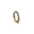 Pink Tourmaline Round Stackable Ring Bands With Adjustable Shank In 18k Yellow Gold