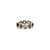 Pink Tourmaline Round Stackable Ring Bands With Adjustable Shank In 18k Yellow Gold