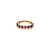 Pink Tourmaline Round Stackable Ring Bands With Adjustable Shank In 18k Yellow Gold