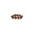 Pink Tourmaline Round Stackable Ring Bands With Adjustable Shank In 18k Yellow Gold