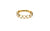 Rainbow Moonstone Round Stackable Ring Bands With Adjustable Shank In 18k Yellow Gold