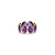Amethyst Oval Stackable Ring Bands In 18k Yellow Gold