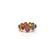 Multicolor Tourmaline Stackable Ring Band in 18K Yellow Gold