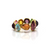 Tresor Collection - Multi-Color Tourmaline Stackable Ring Band in 18K Yellow Gold