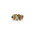 Multicolor Tourmaline Stackable Ring Band in 18K Yellow Gold