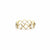Rainbow Moonstone Square Ring Band in 18K Yellow Gold