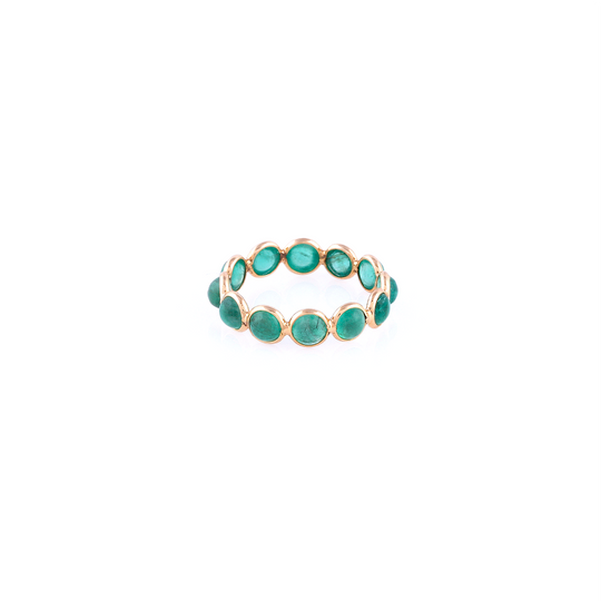Emerald Eternity Stackable Ring in 18k YG - 4mm