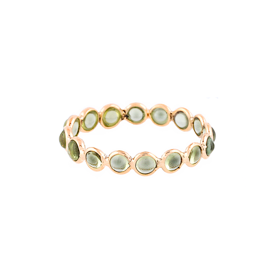 Tresor Collection - Gemstone Eternity Round Stackable Ring in 18K Yellow Gold Pendirot