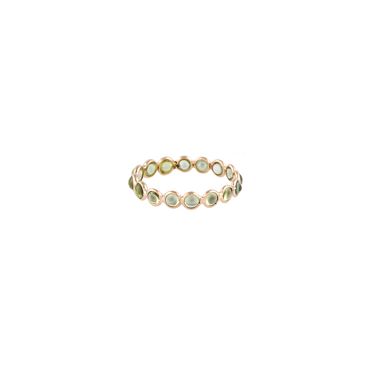 Peridot Ring Band in 18k YG