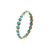 Tresor Collection - Gemstone Eternity Round Stackable Ring in 18K Yellow Gold Turquoise