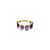 Blue Topaz Smooth Round Ring With Adjustable Shank in 18k Yellow Gold