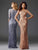 Clarisse - M6424 Embroidered Soutache Gown in Purple and Neutral