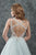 Rachel Allan - M645 Floral Applique V Neck Tulle Wedding Gown in Ice Blue/Multi