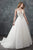 Rachel Allan - M645 Floral Applique V Neck Tulle Wedding Gown in Ivory/Multi