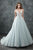 Rachel Allan - M645 Floral Applique V Neck Tulle Wedding Gown in Ice Blue/Multi