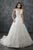 Rachel Allan - M646 Bedazzled Deep V-neck Tulle Wedding Gown in White
